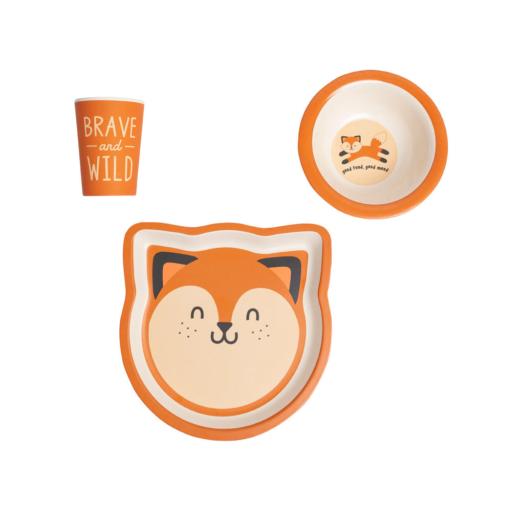fox bamboo feeding set
