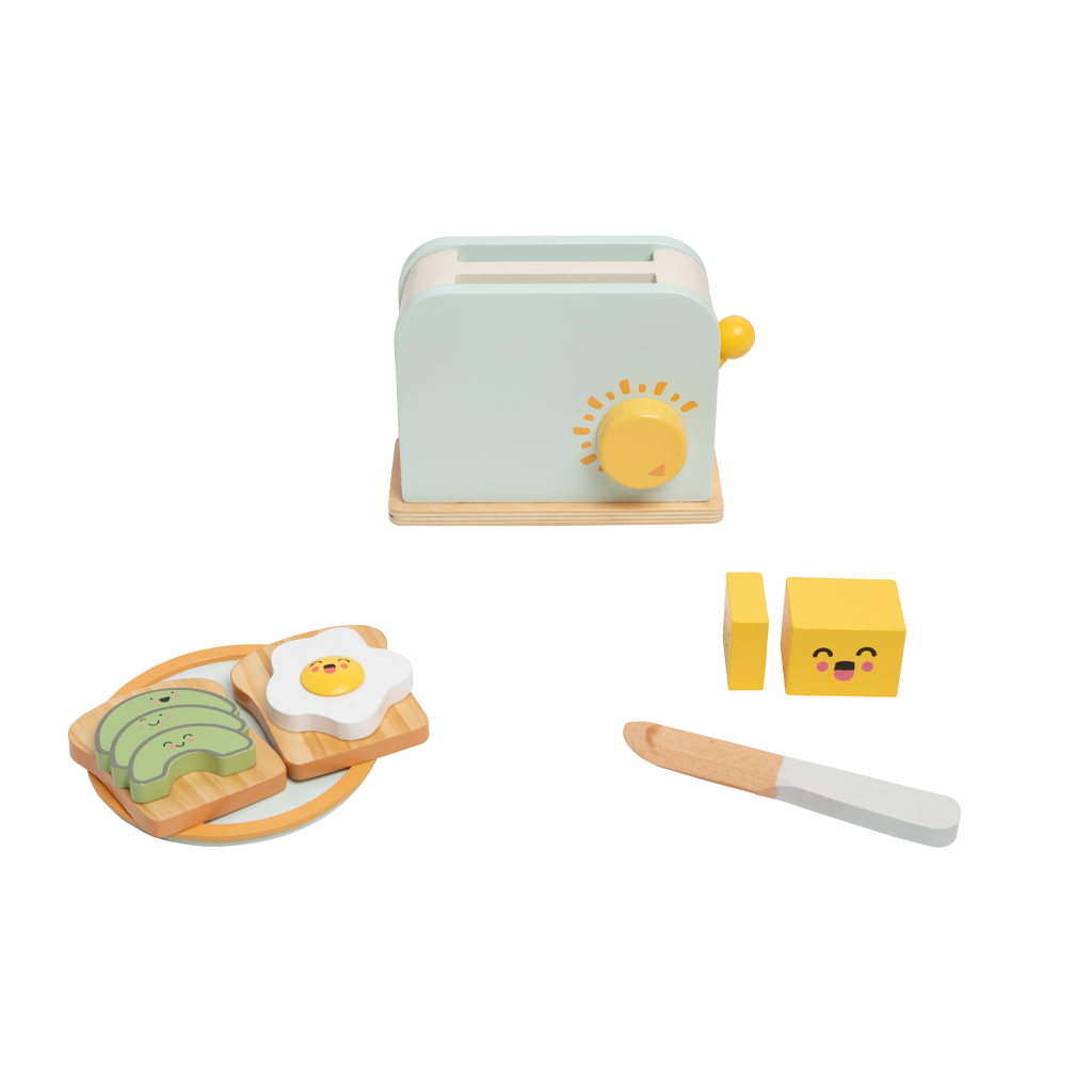 Wooden toaster deals set