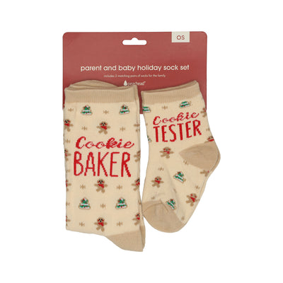 parent and baby cookie sock set