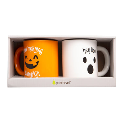 pumpkin & boo mug set