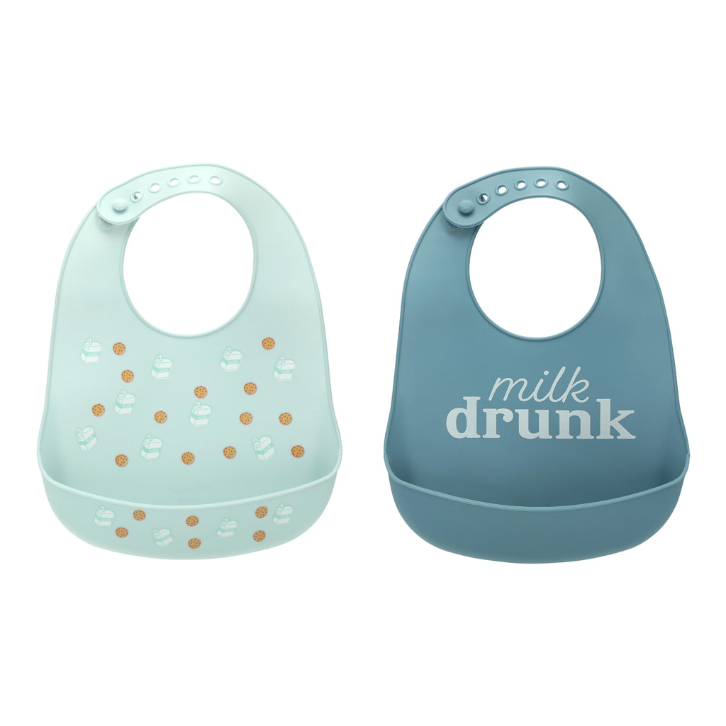 milk & cookies silicone baby bib set – Pearhead