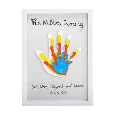 Pearhead's family handprint and photo moments frame featured in Love, Mrs. Mommy's 2022 Holiday Gift Guide