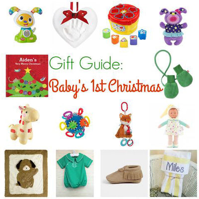 The Chirping Mom's baby's 1st Christmas gift guide features Pearhead's baby collection