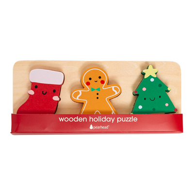 wooden holiday puzzle