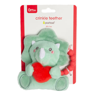 dino crinkle teether