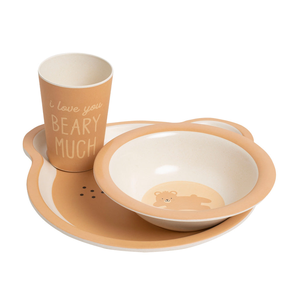 bear bamboo feeding set