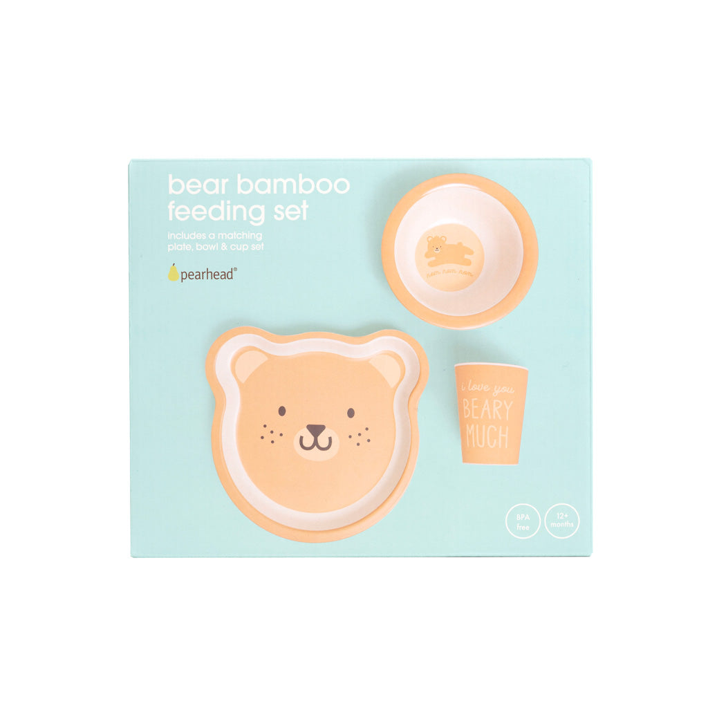 bear bamboo feeding set