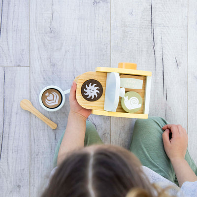 barista-in-training wooden coffee set