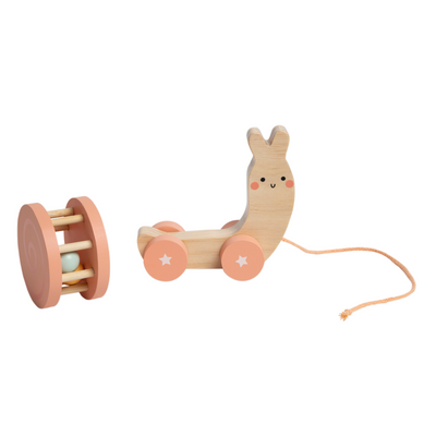 snail wooden pull toy