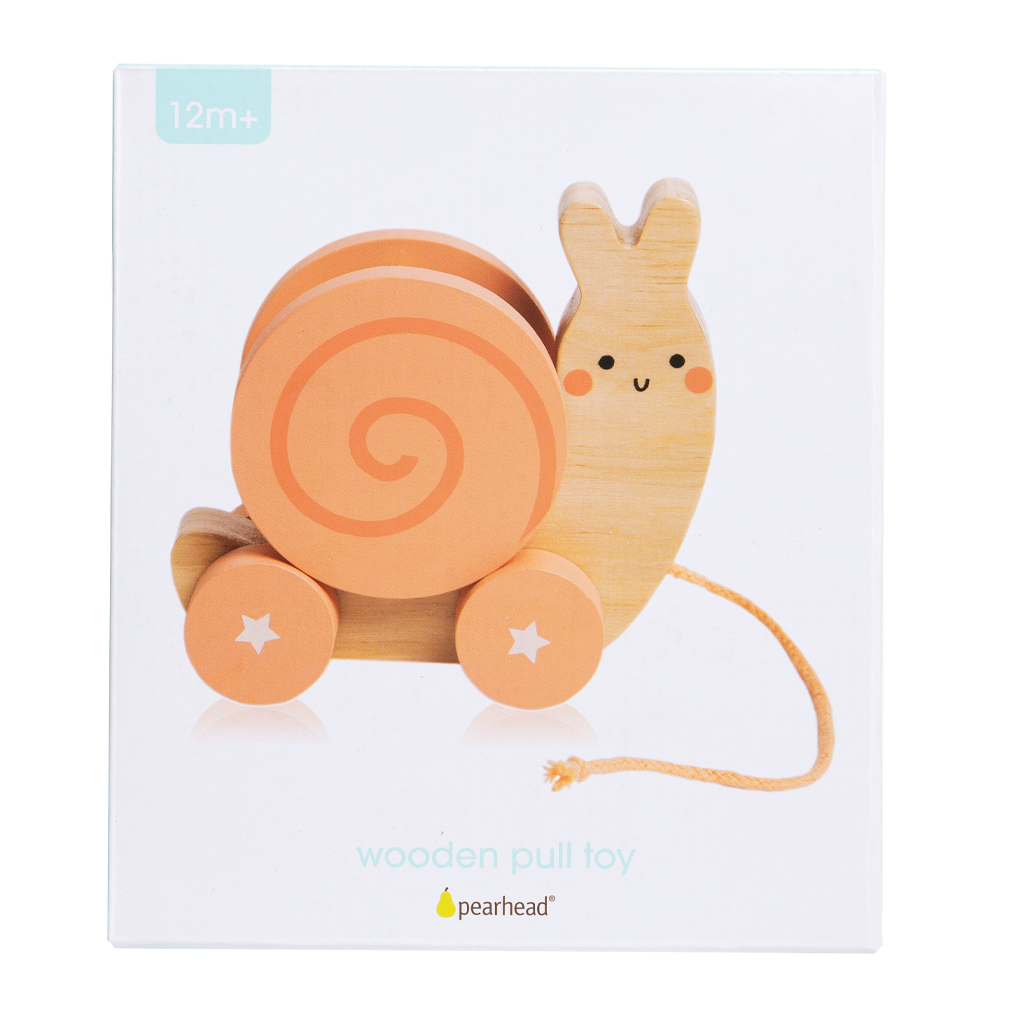 snail wooden pull toy