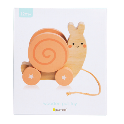 snail wooden pull toy