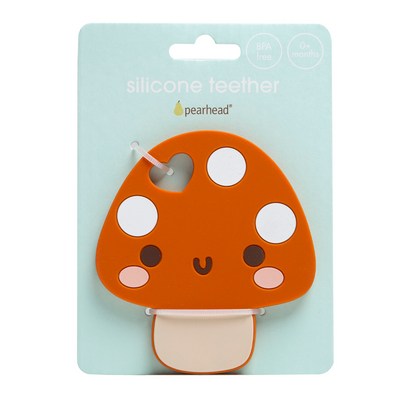 mushroom silicone teether