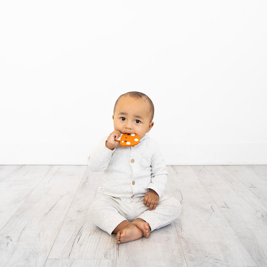 mushroom silicone teether