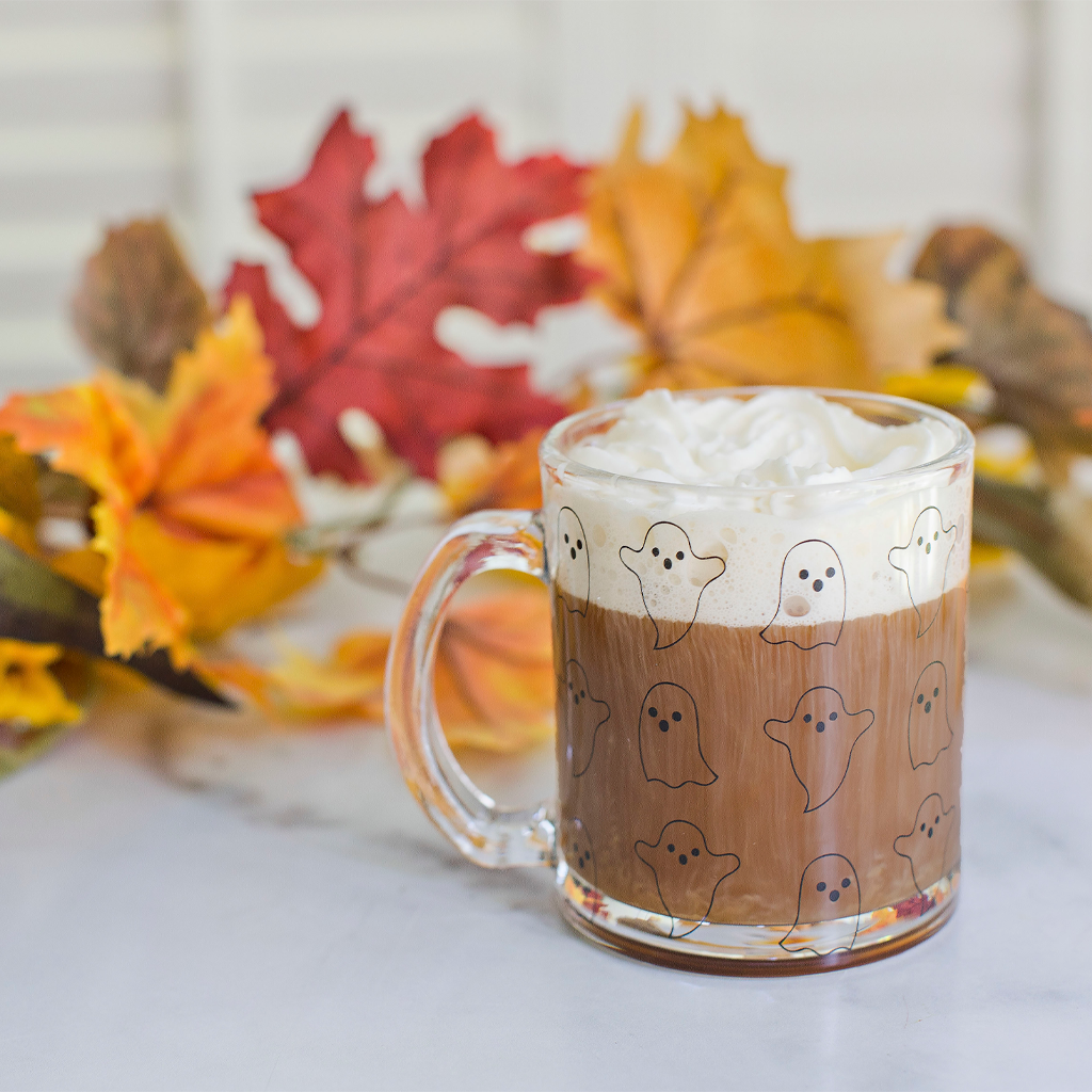 glass ghost mug