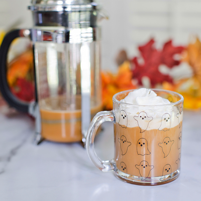 glass ghost mug