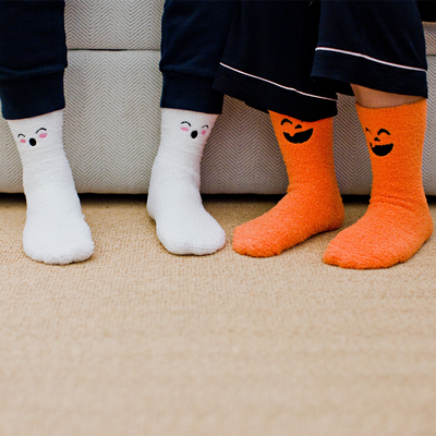 halloween fuzzy sock set
