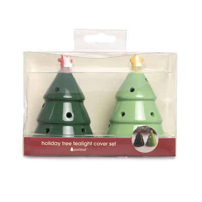 holiday tree tealight cover set