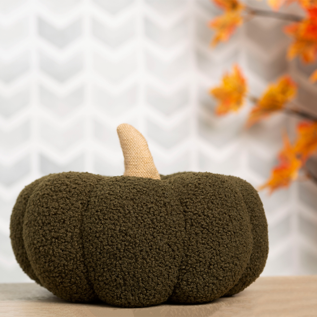 sherpa plush pumpkin