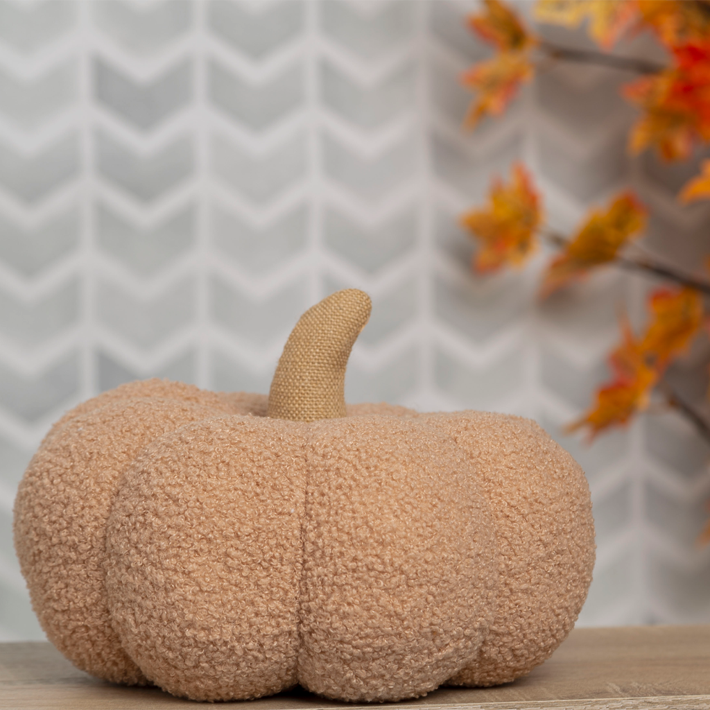 sherpa plush pumpkin