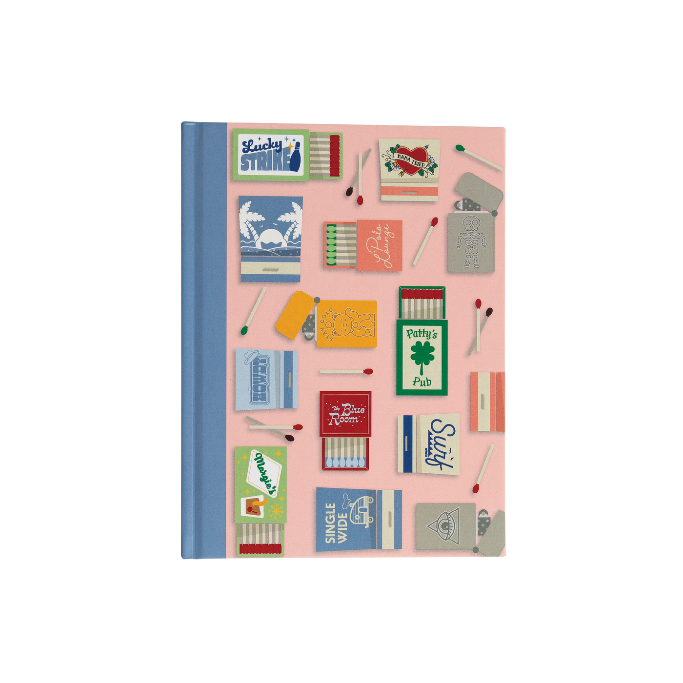 blue matchbook journal