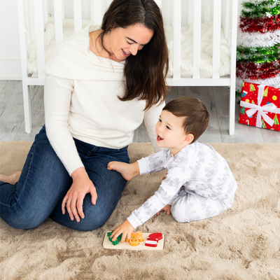 wooden holiday puzzle