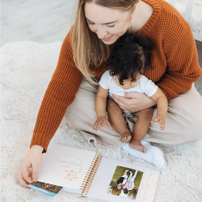 daisy print baby book