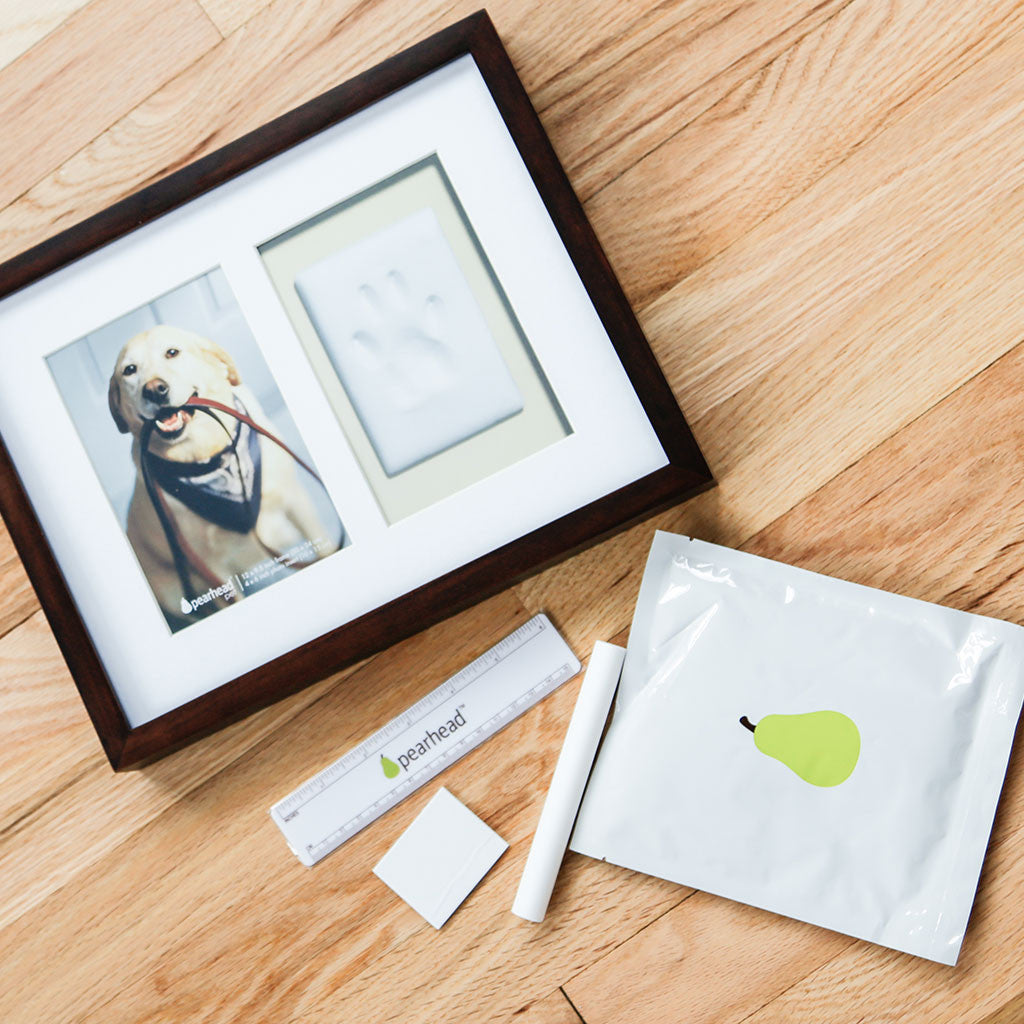 pearhead's pawprints wall frame #color_espresso