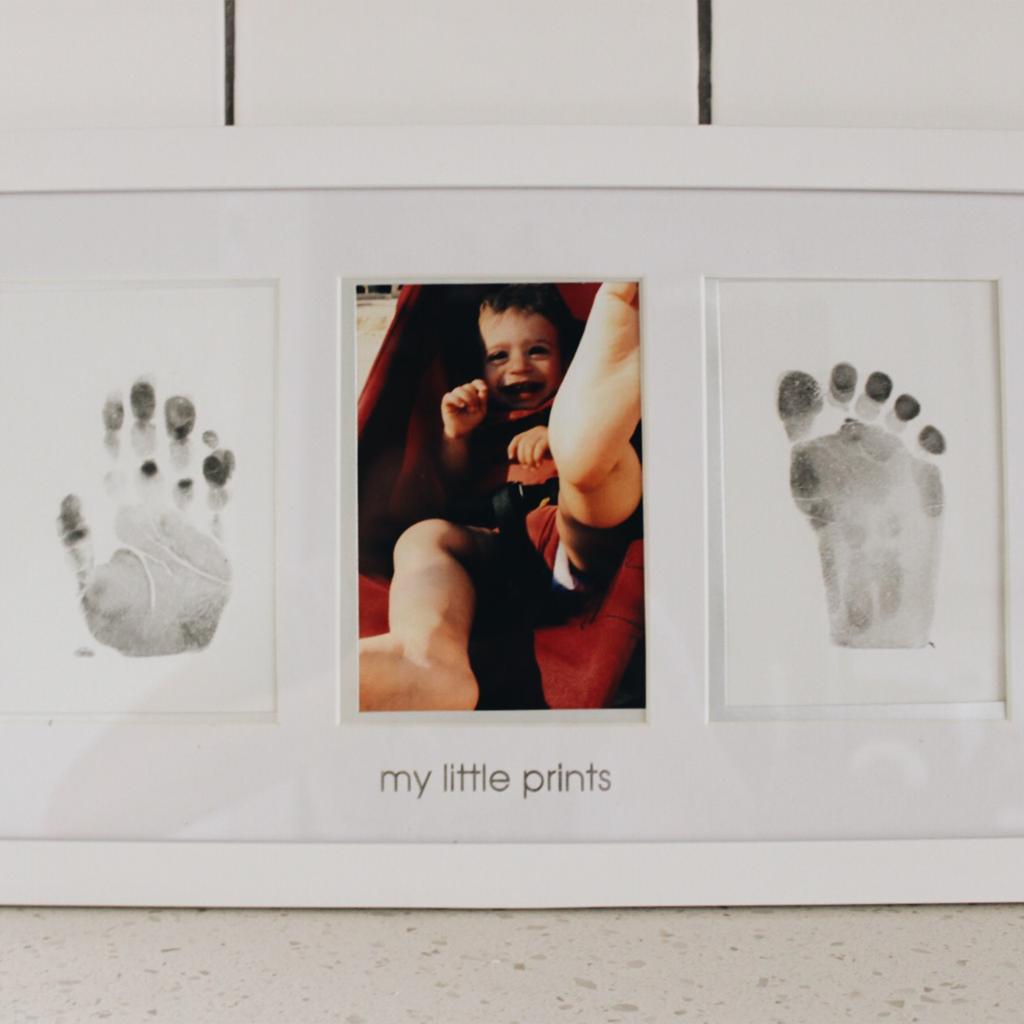 My Tiny Prints Newborn Baby Handprint and Footprint Photo Frame