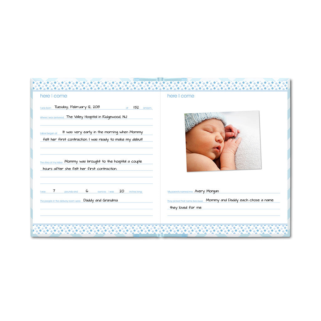 pearhead's chevron babybook #color_lightblue