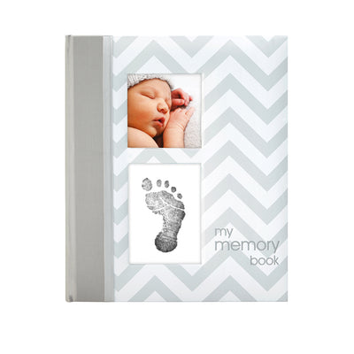 pearhead's chevron babybook #color_gray