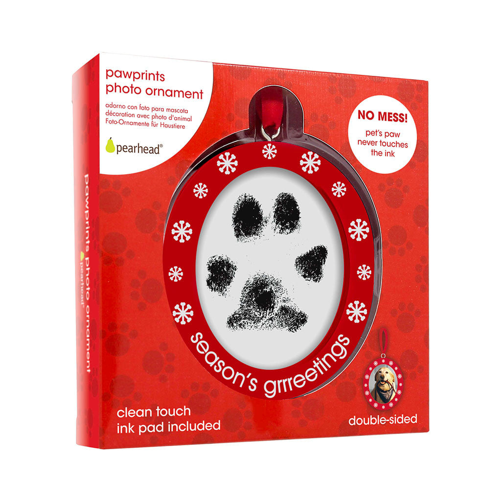 pawprints photo ornament