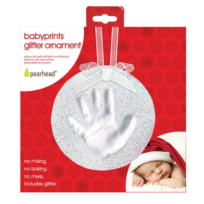 pearhead's babyprints glitter ornament