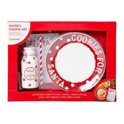 pearhead's santa's cookie set