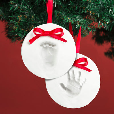 Pearhead's double babyprints ornament