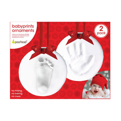 Pearhead's double babyprints ornament