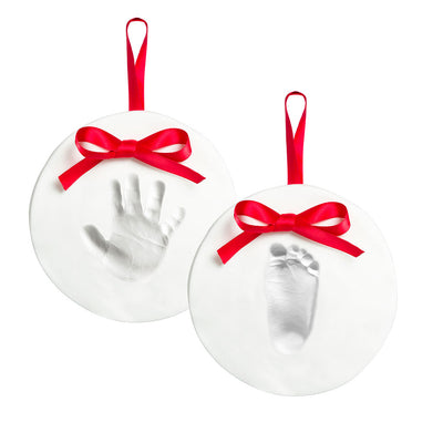 Pearhead's double babyprints ornament