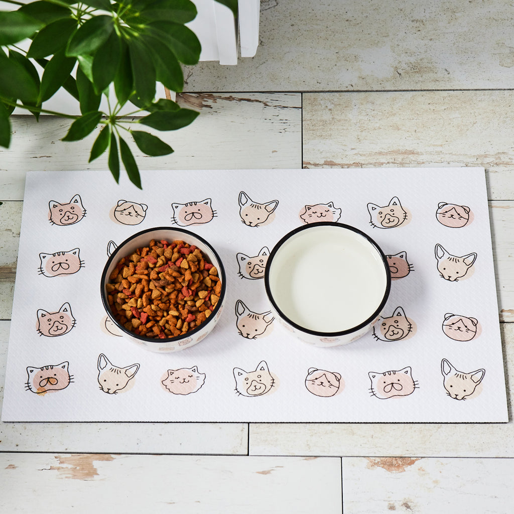 cat print food mat