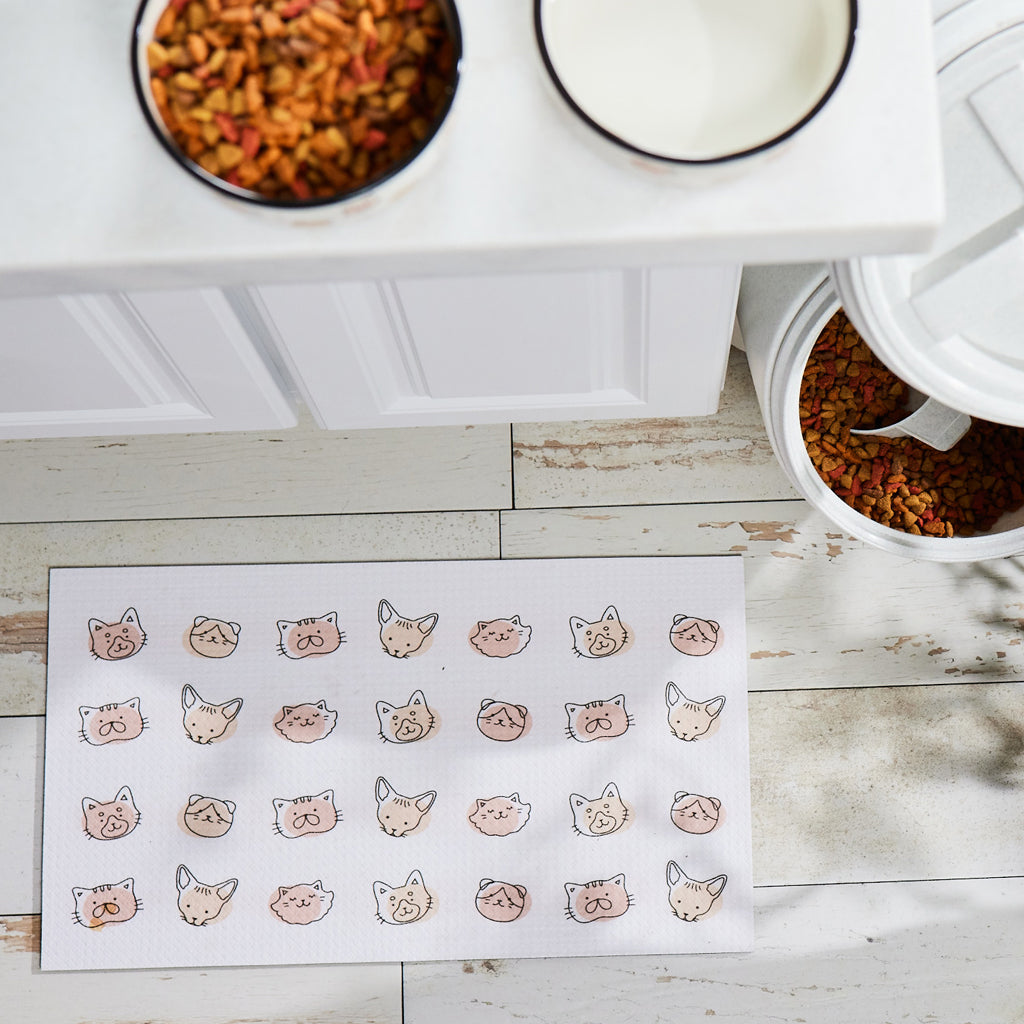 cat print food mat