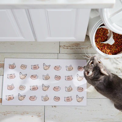 cat print food mat