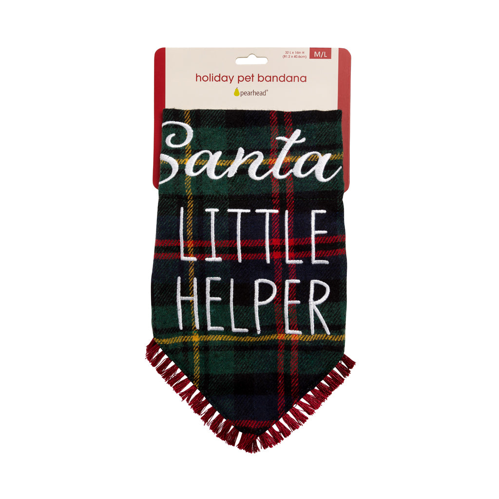 santa's little helper pet bandana (m/l)