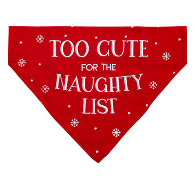naughty list pet bandana (s/m)
