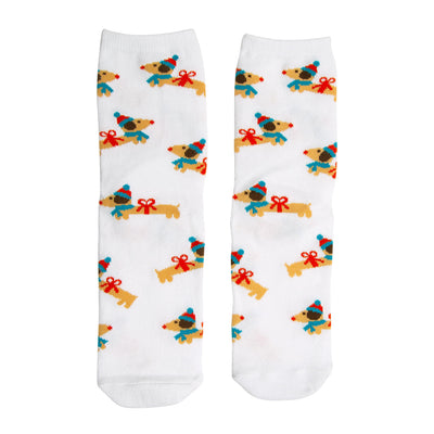 dachshund holiday socks