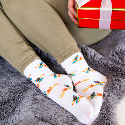 dachshund holiday socks