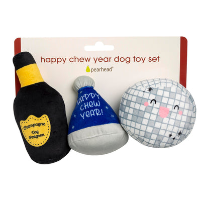 happy chew year dog toy set