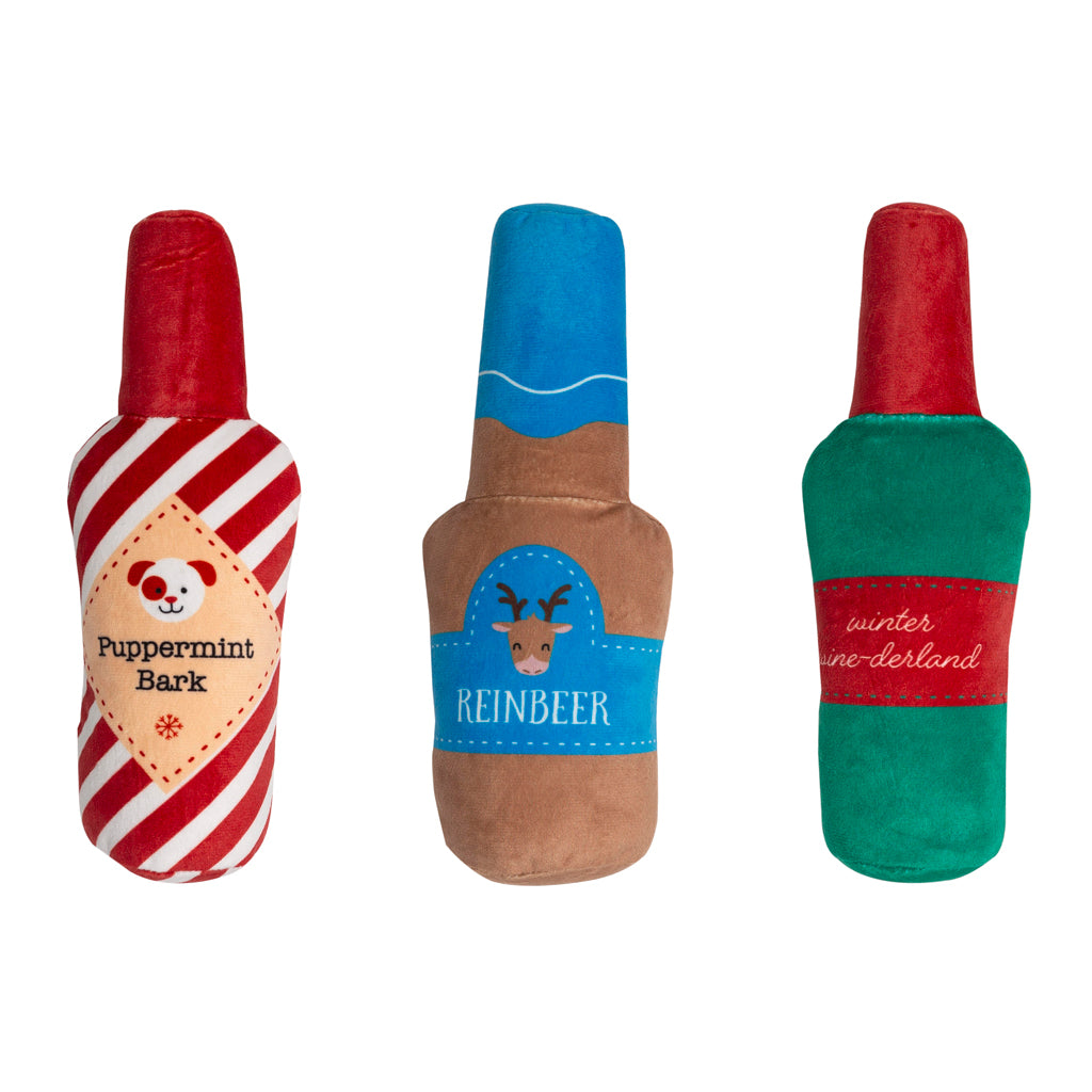 holiday spirits dog toy set