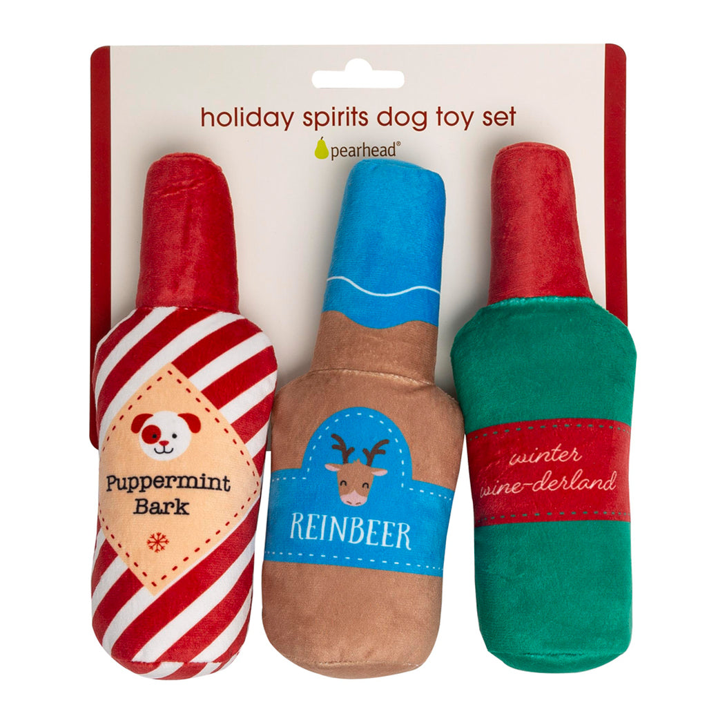 holiday spirits dog toy set