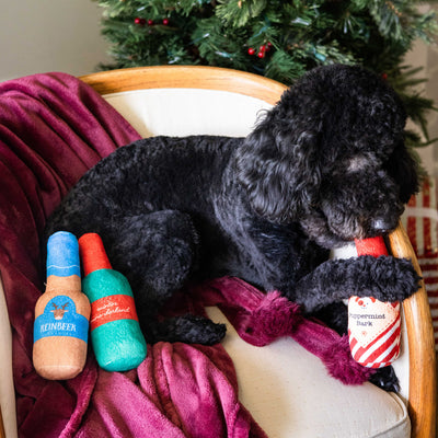 holiday spirits dog toy set