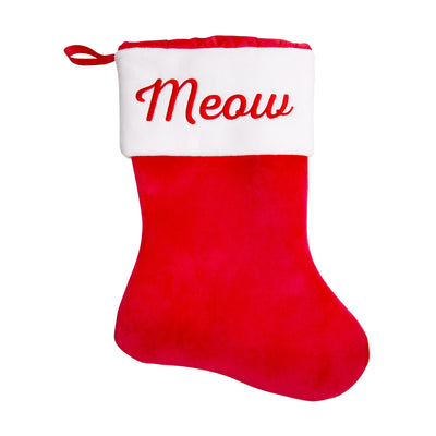 meow christmas stocking
