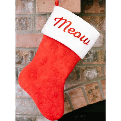 meow christmas stocking