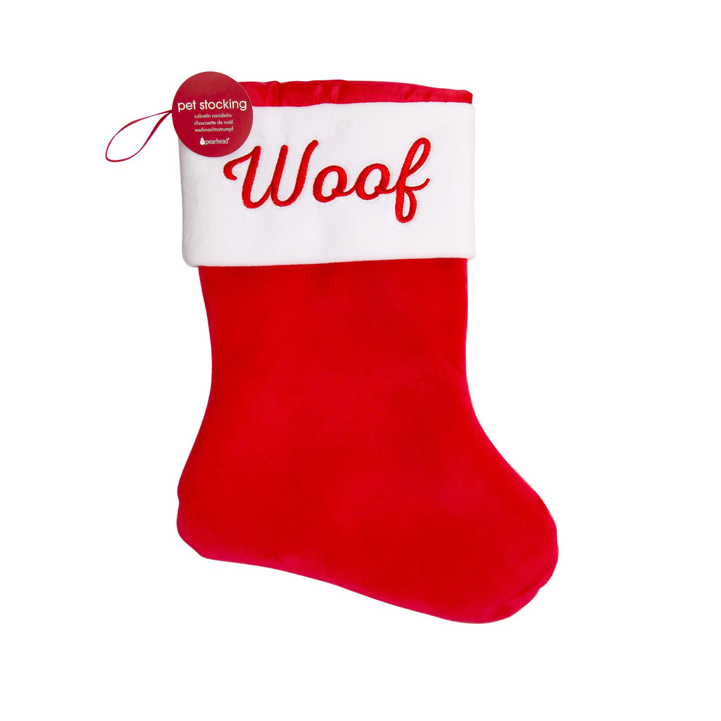 woof christmas stocking